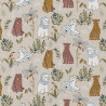 Printed Cotton BADOU Greige / Tawny Multicolored